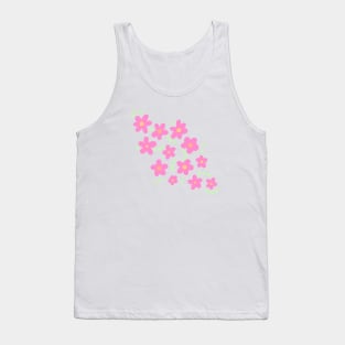 Whimsical Pink Flowers Tank Top